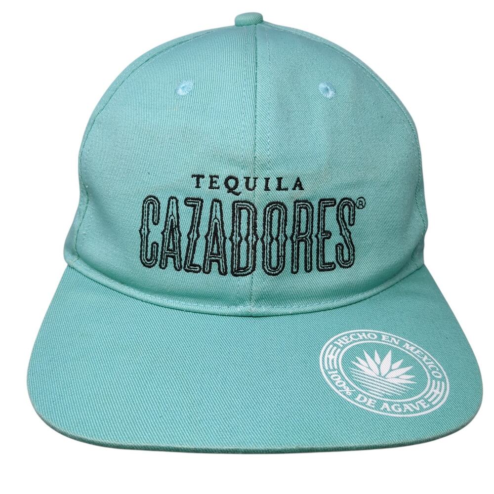 Tequila Cazadores Strapback Hat Blue One Size Embroidered Flat Brim